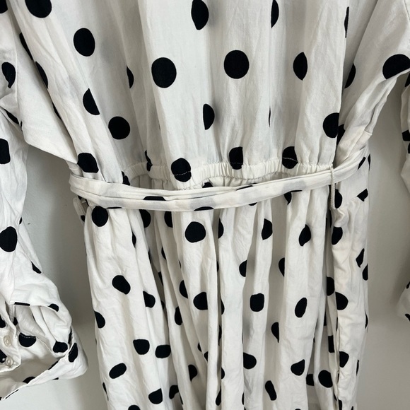 Ava & Viv Black White Polka-Dot A-Line Dress Plus Size 3X 22/24 100% Cotton - Picture 3 of 7